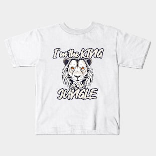 I'm the king of the Jungle - Lion Kids T-Shirt